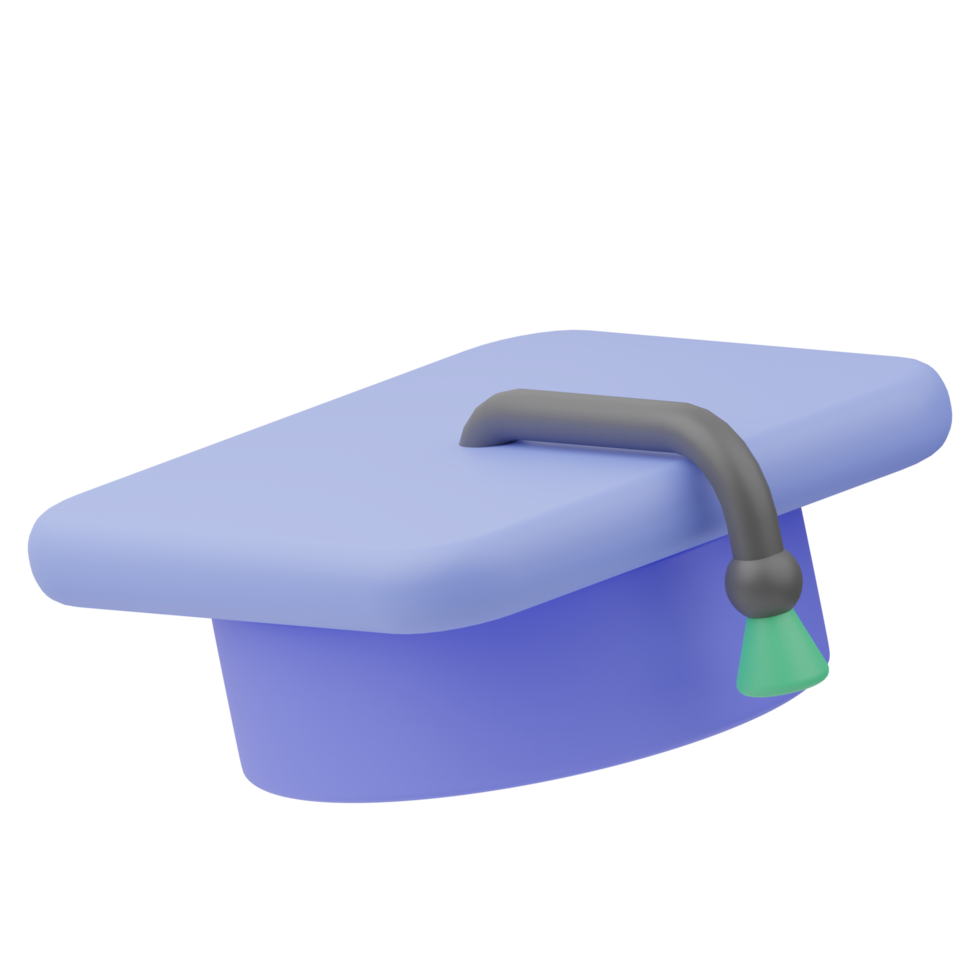 Education Mortarboard 3D Illustration png