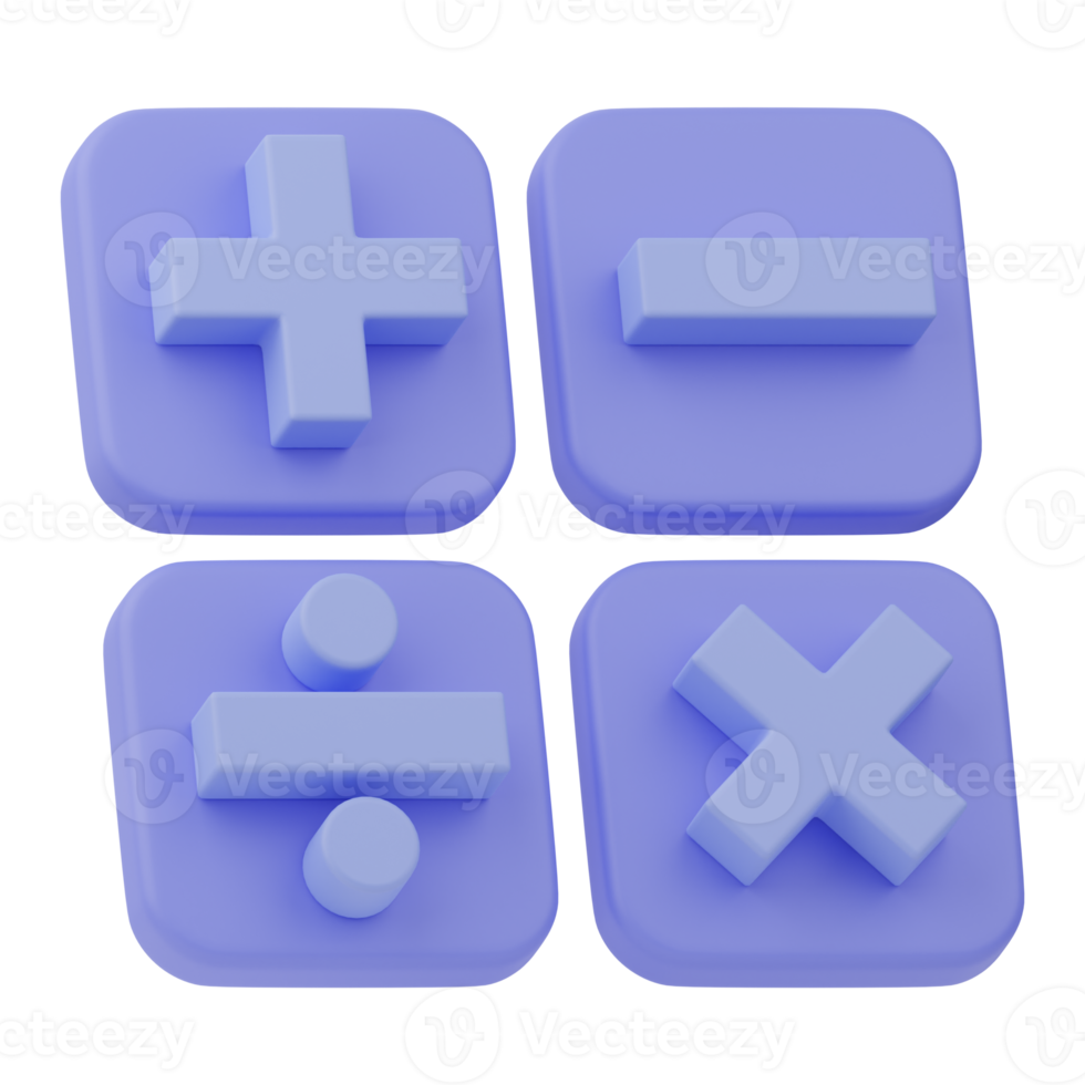 formazione scolastica matematica 3d illustrazione png