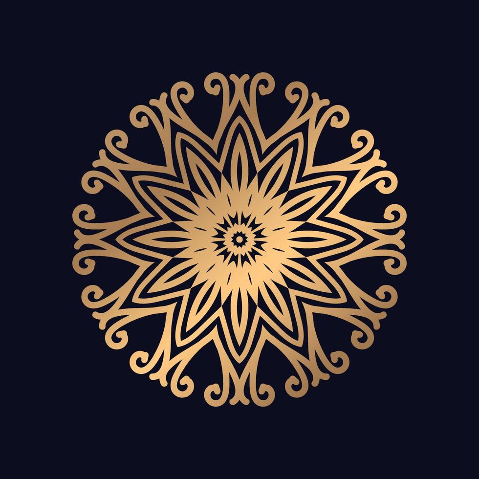 Beautiful golden islamic pattern mandala design Background vector