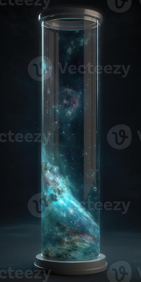 Glass tube contained the oceans earth wind photo