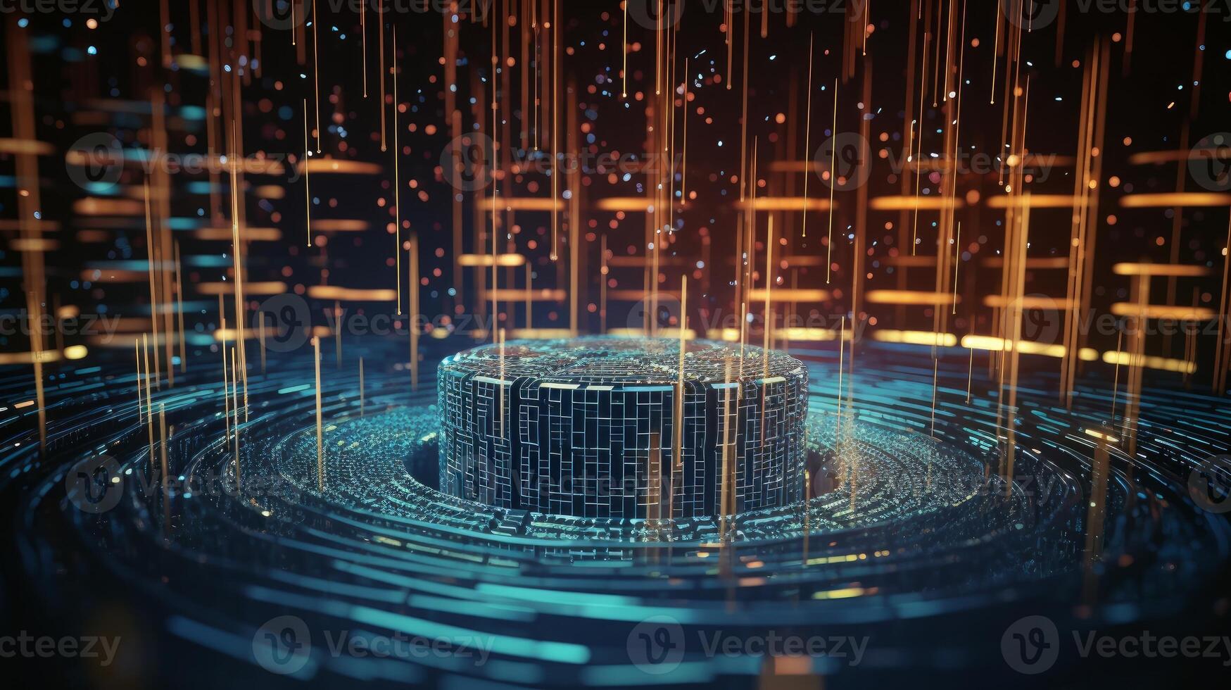 Glowing Image of Big data concept Digital data flow Transferring photo