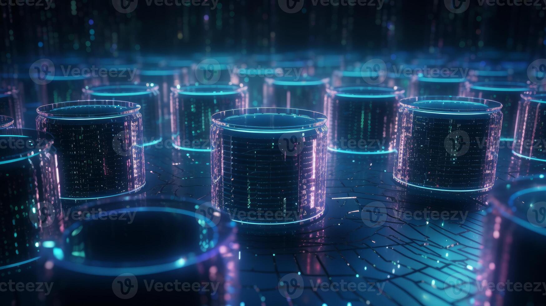 Big data concept Digital data flow Transferring close up photo