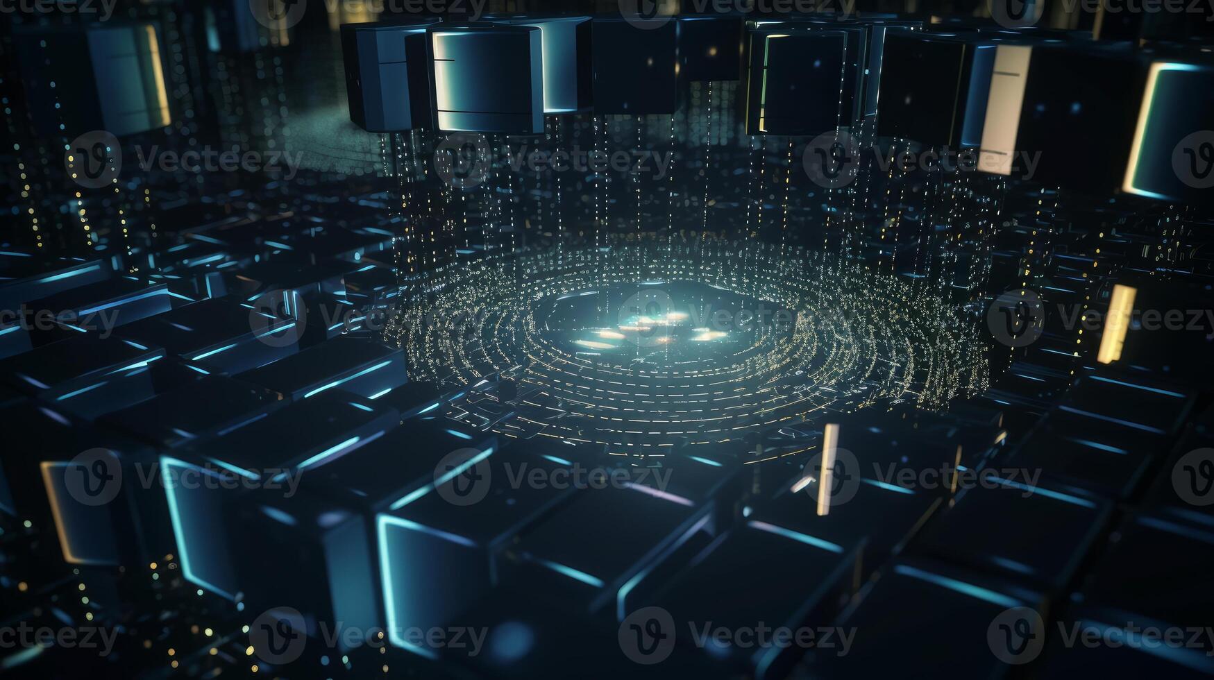 Image of Big data concept Digital data flow Transferring photo