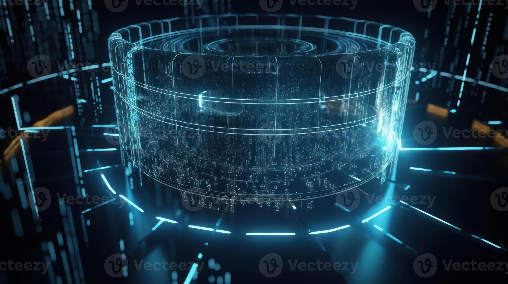 concept of Digital data flow Transferring photo