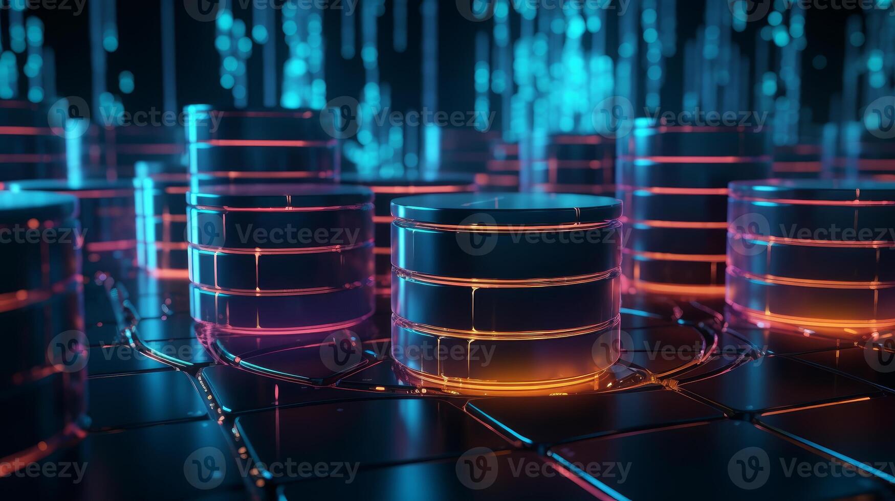 Big data concept Digital data flow Transferring photo