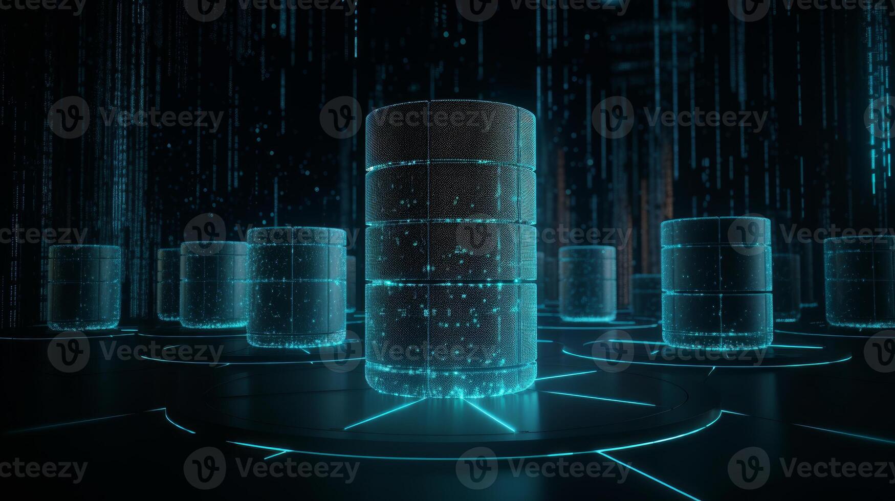 concept of Big data concept Digital data flow Transferring generative