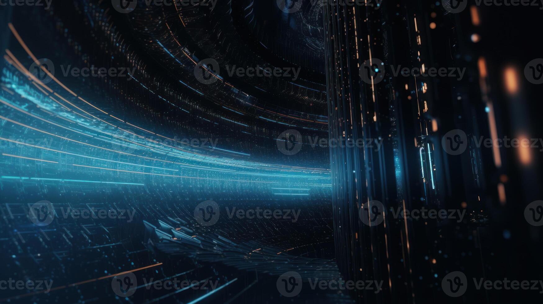 Big data concept Digital data flow fast Transferring photo