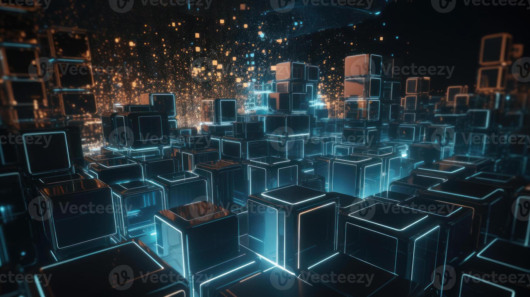 Big data concept Digital data flow Transferring photo