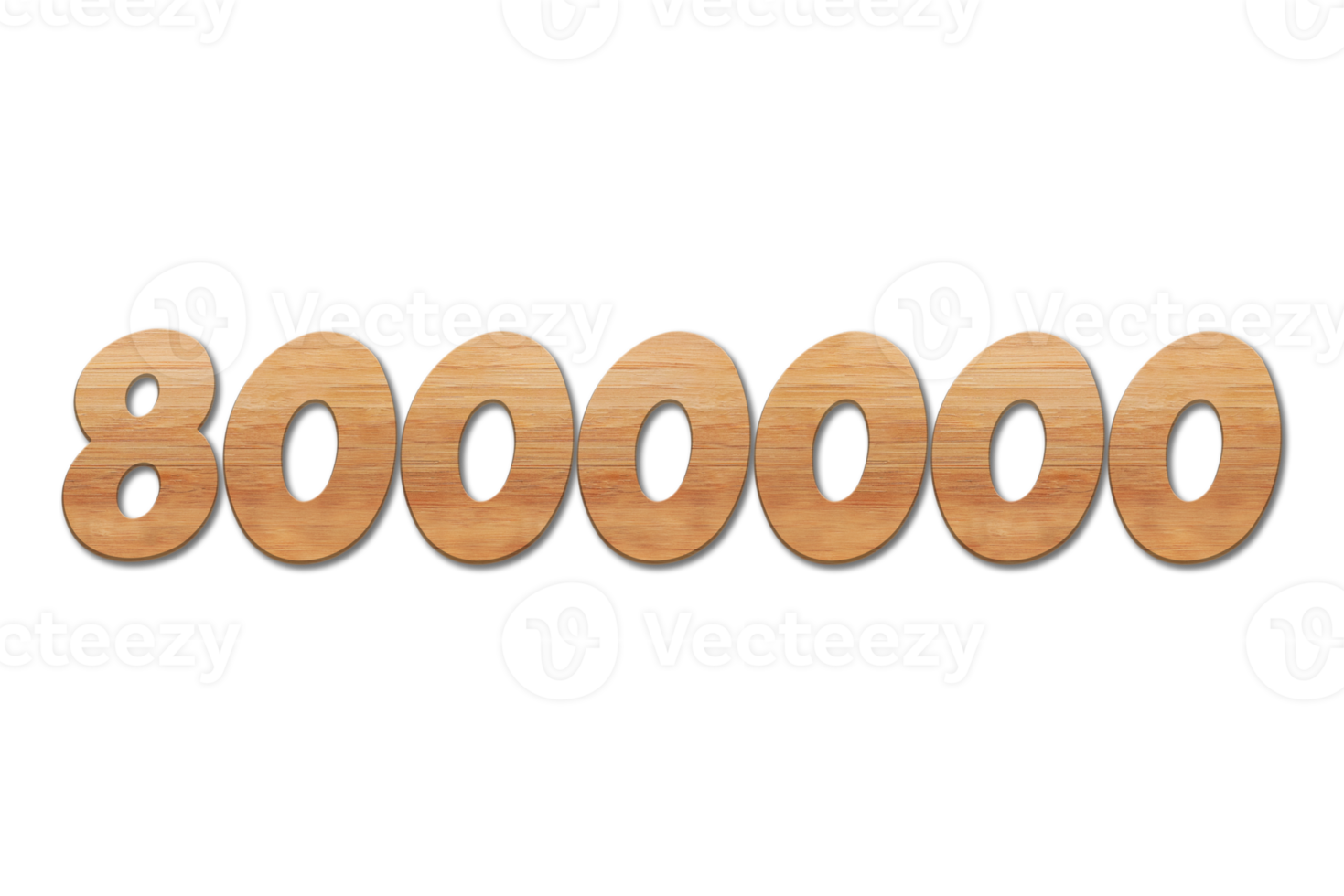 8000000 subscribers celebration greeting banner with Oak Wood Design png