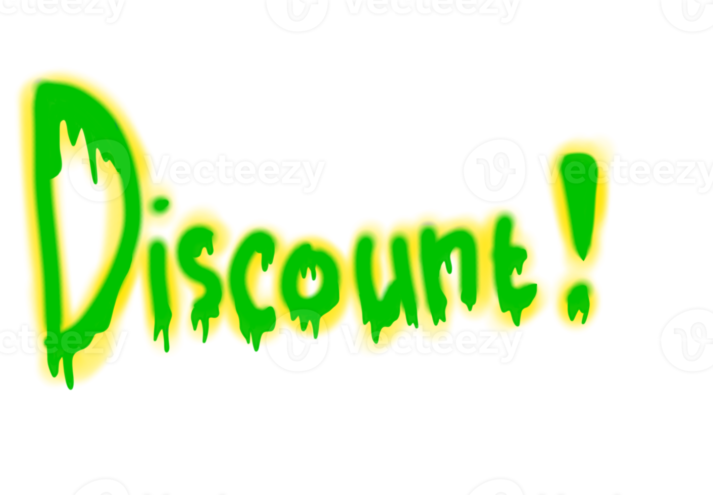 Green word discount for shopping flyer png
