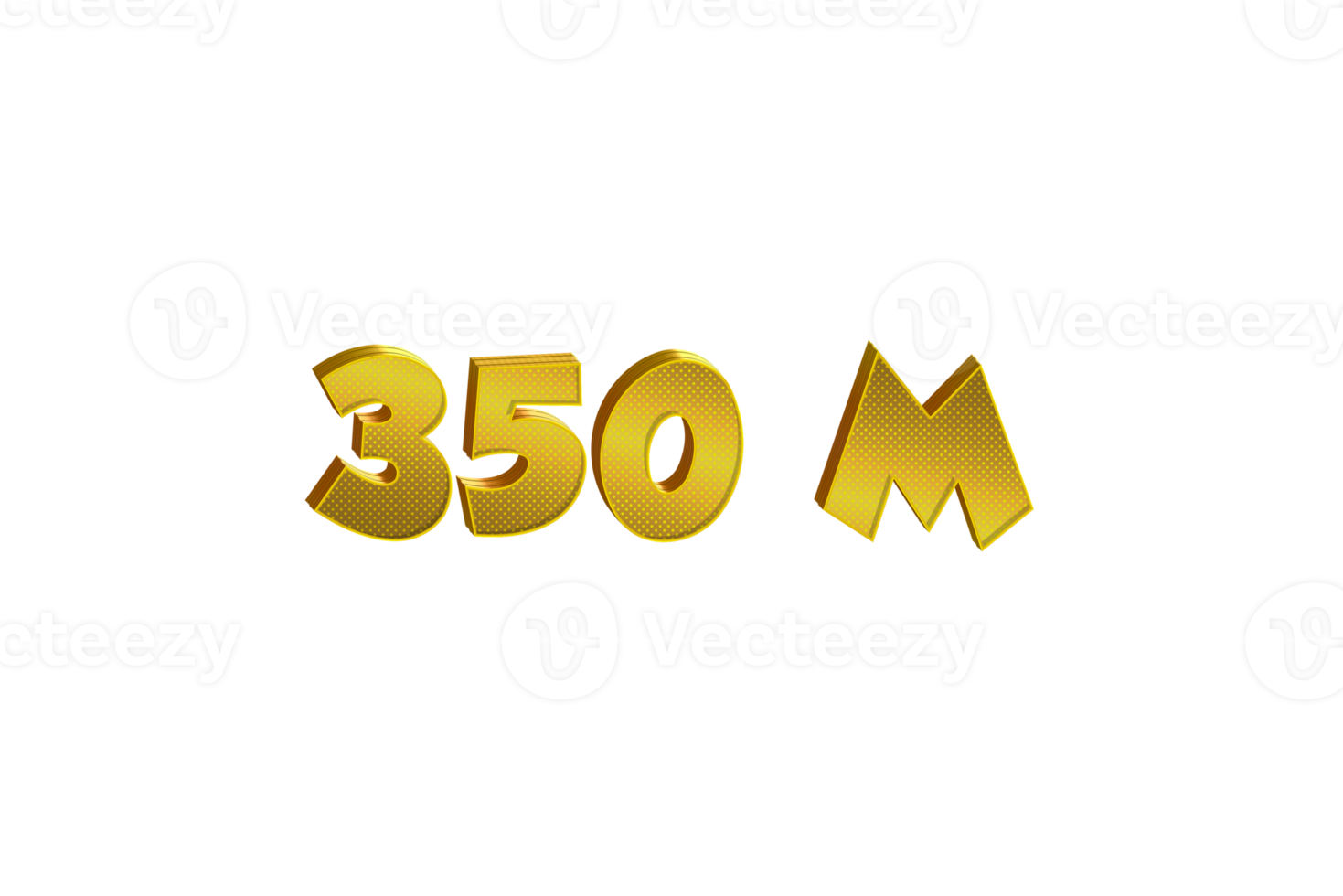 350 Million  subscribers celebration greeting banner with Gold Design png