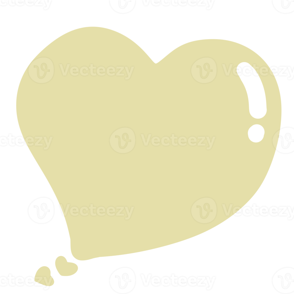 Yellow heart speech bubble png