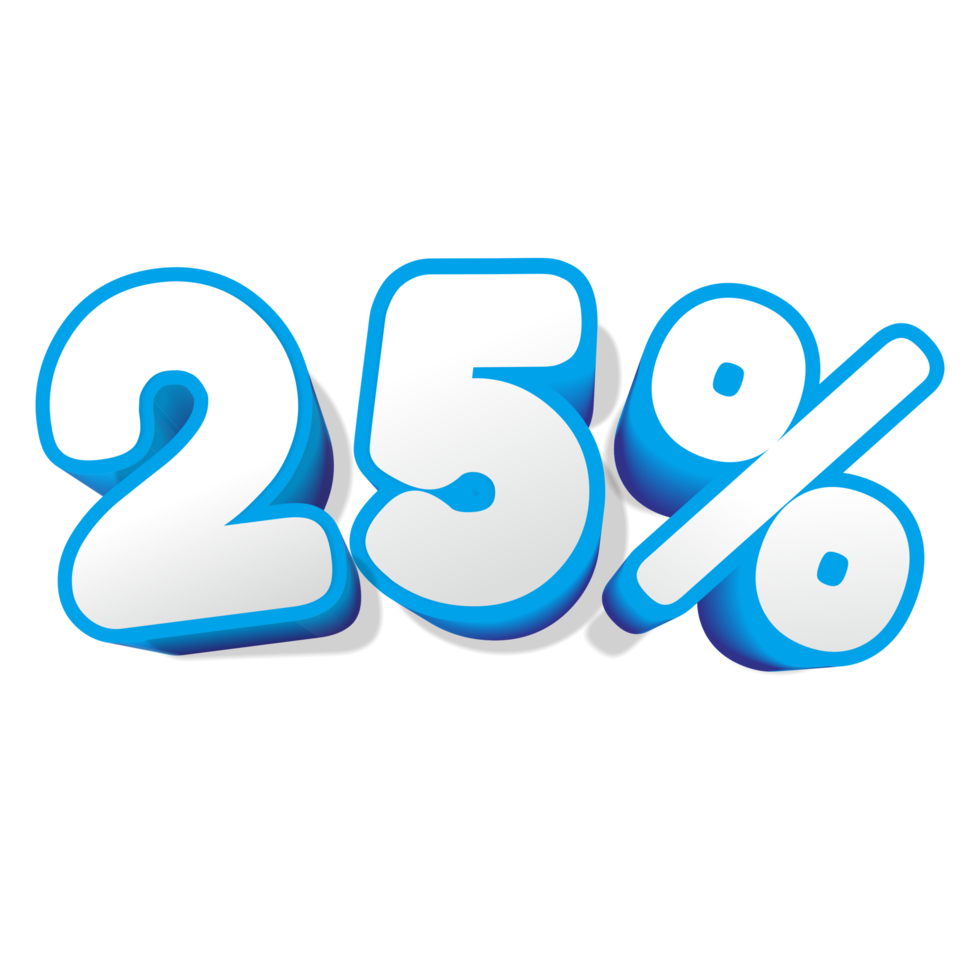 25 percent discount promo png