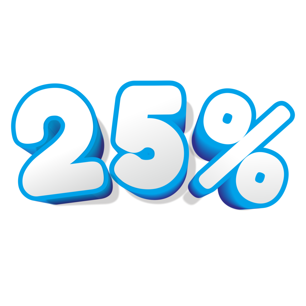 25 percent discount promo png