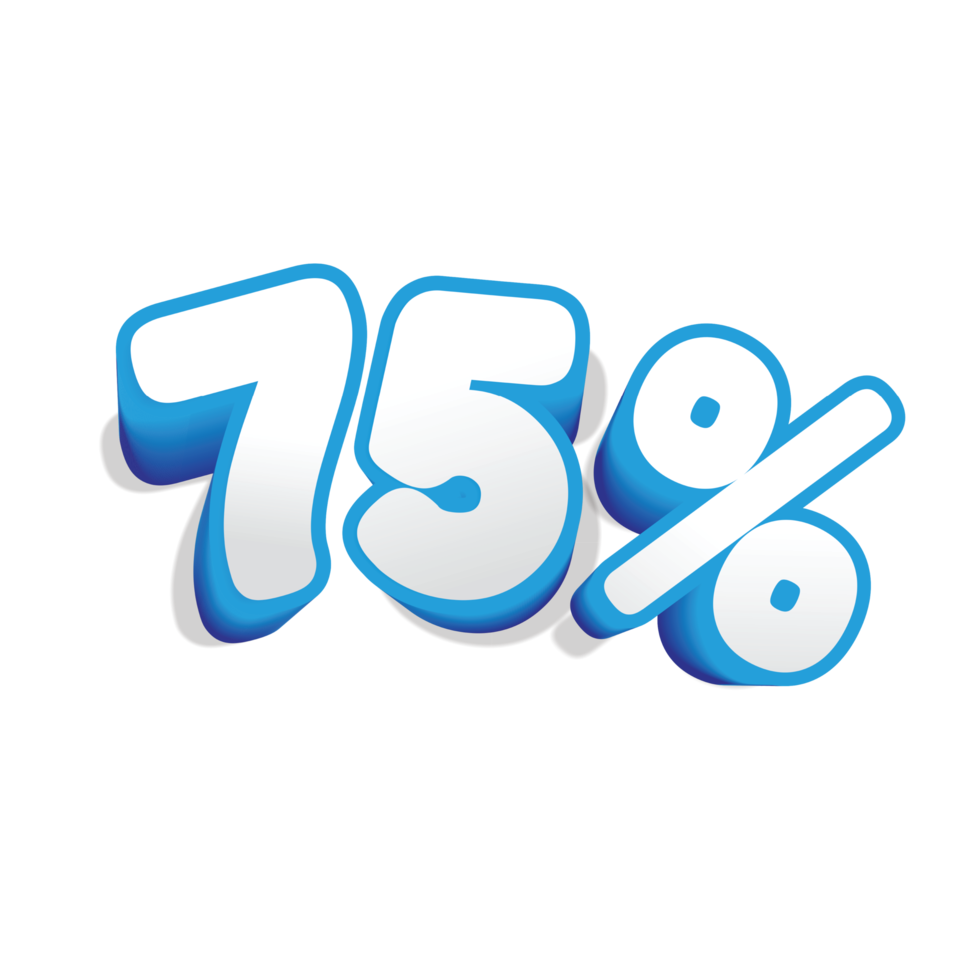 75 percent discount promo png