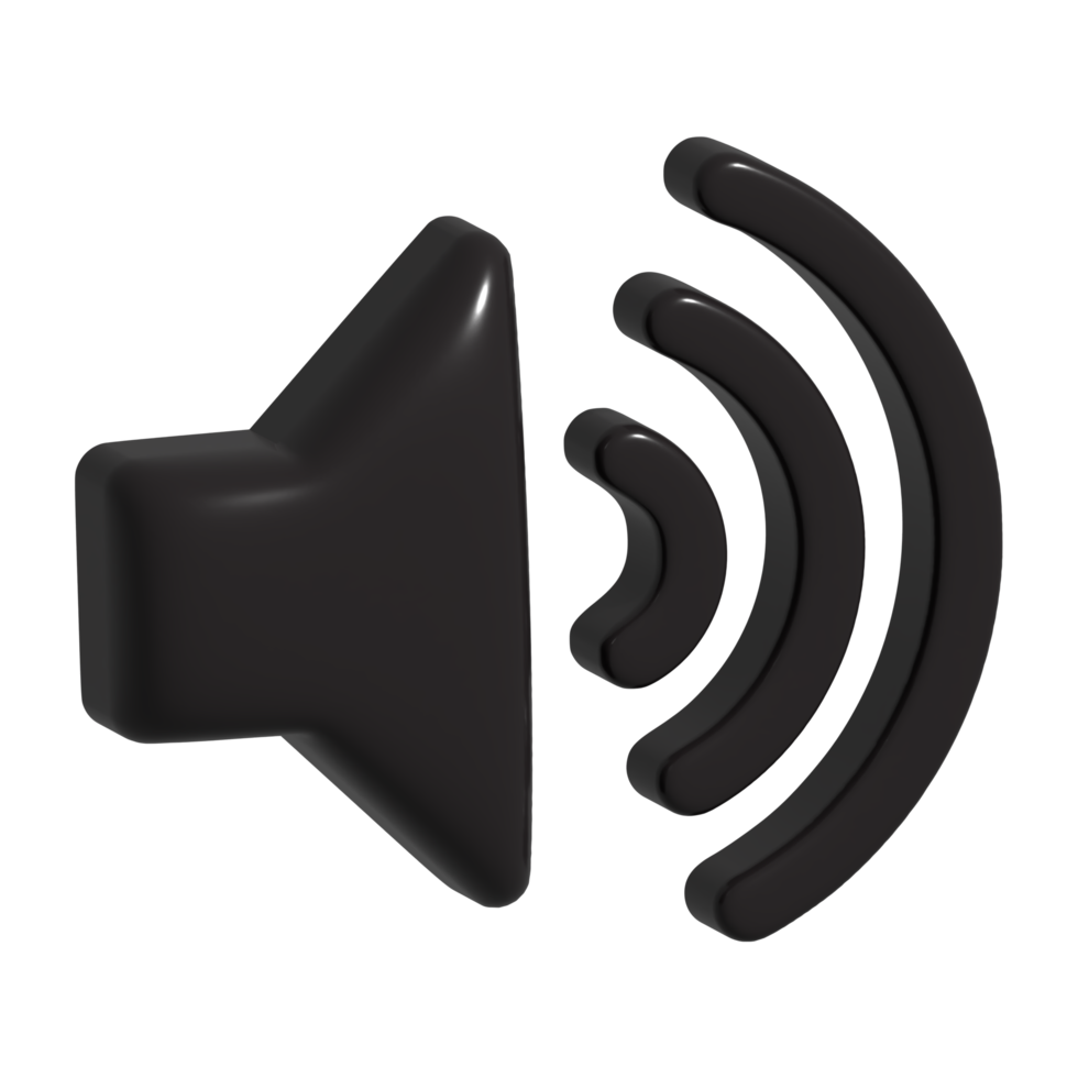 3d icon of speaker png