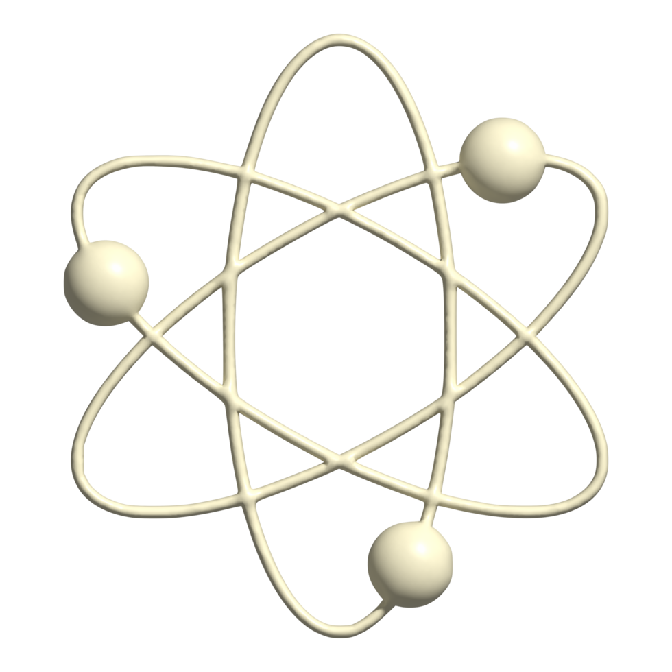 3d ikon av atom png