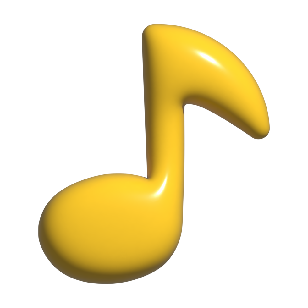 3d icoon muziek- Notitie png