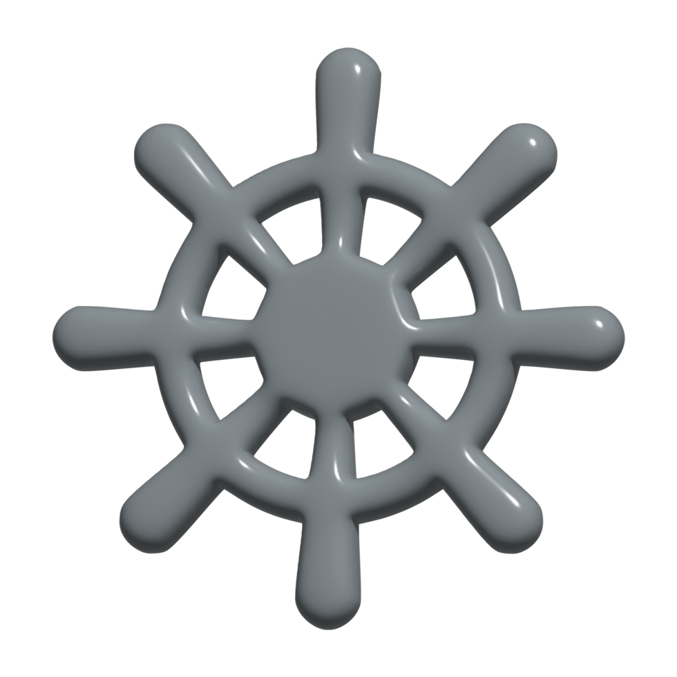 3d icon ship wheel png