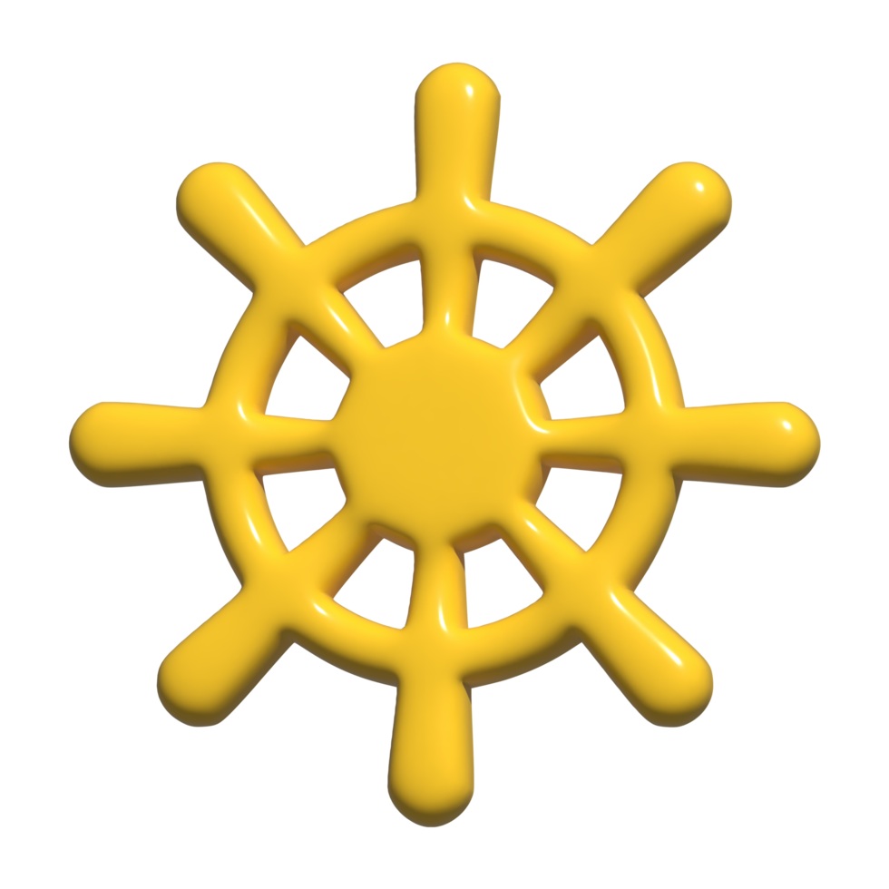 3d icon ship wheel png