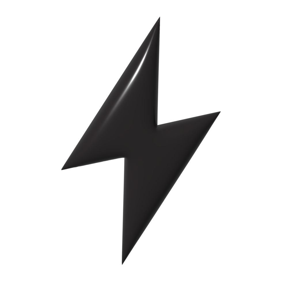 3d icon lightning png