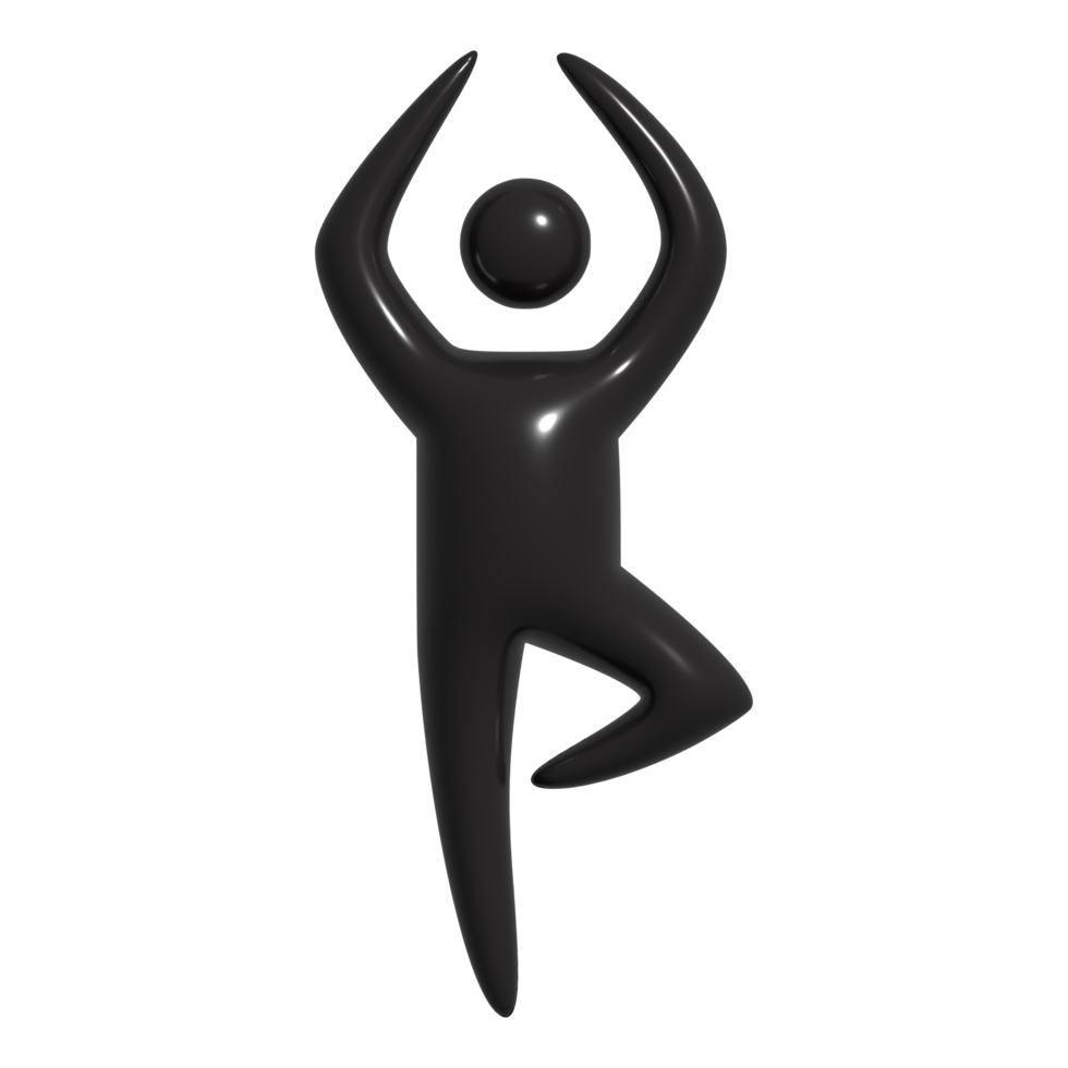 3d icône yoga mouvement png