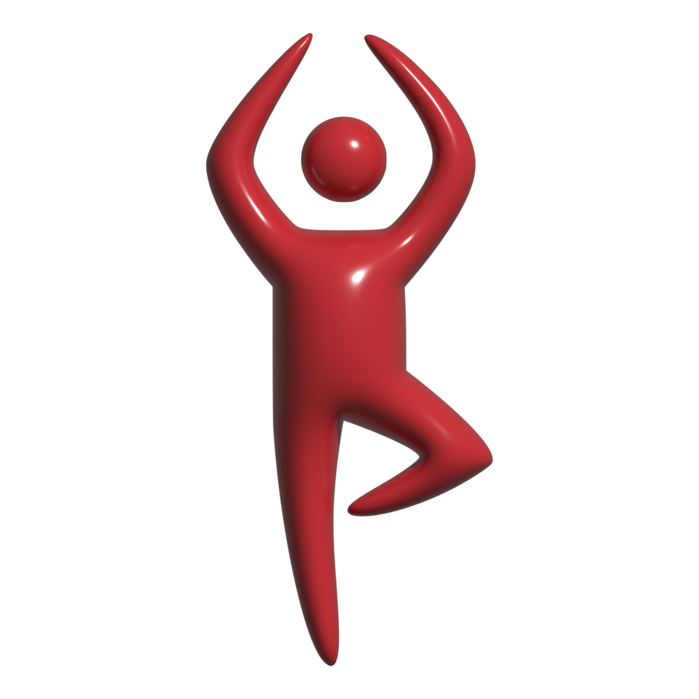 3d Symbol Yoga Bewegung png