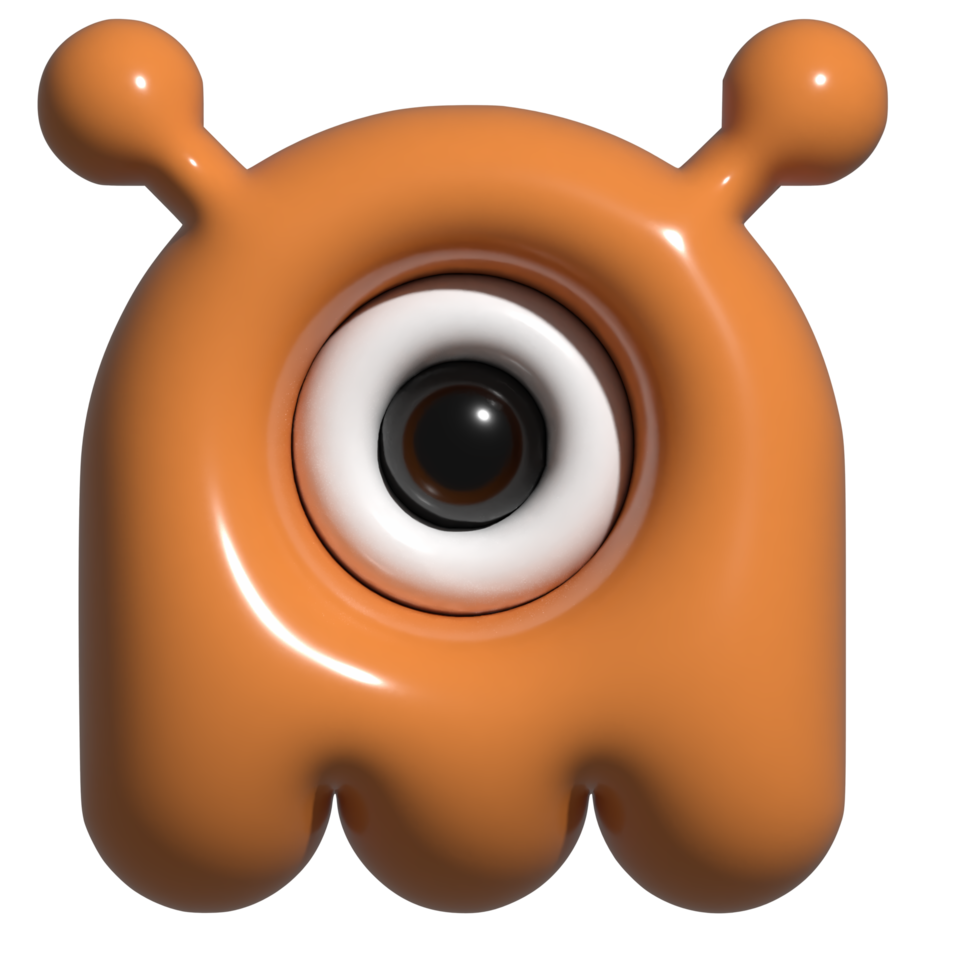 3d icono monstruo, extraterrestre png