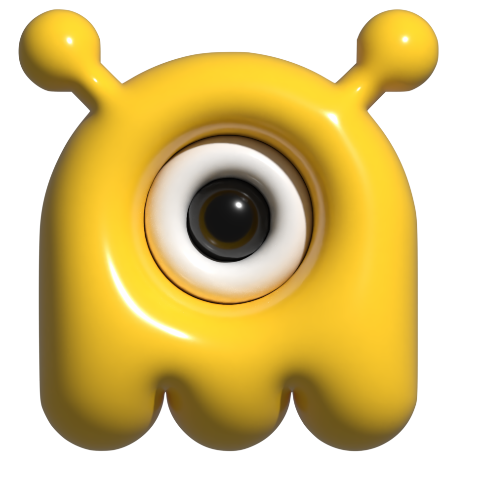 3d icon monster, alien png