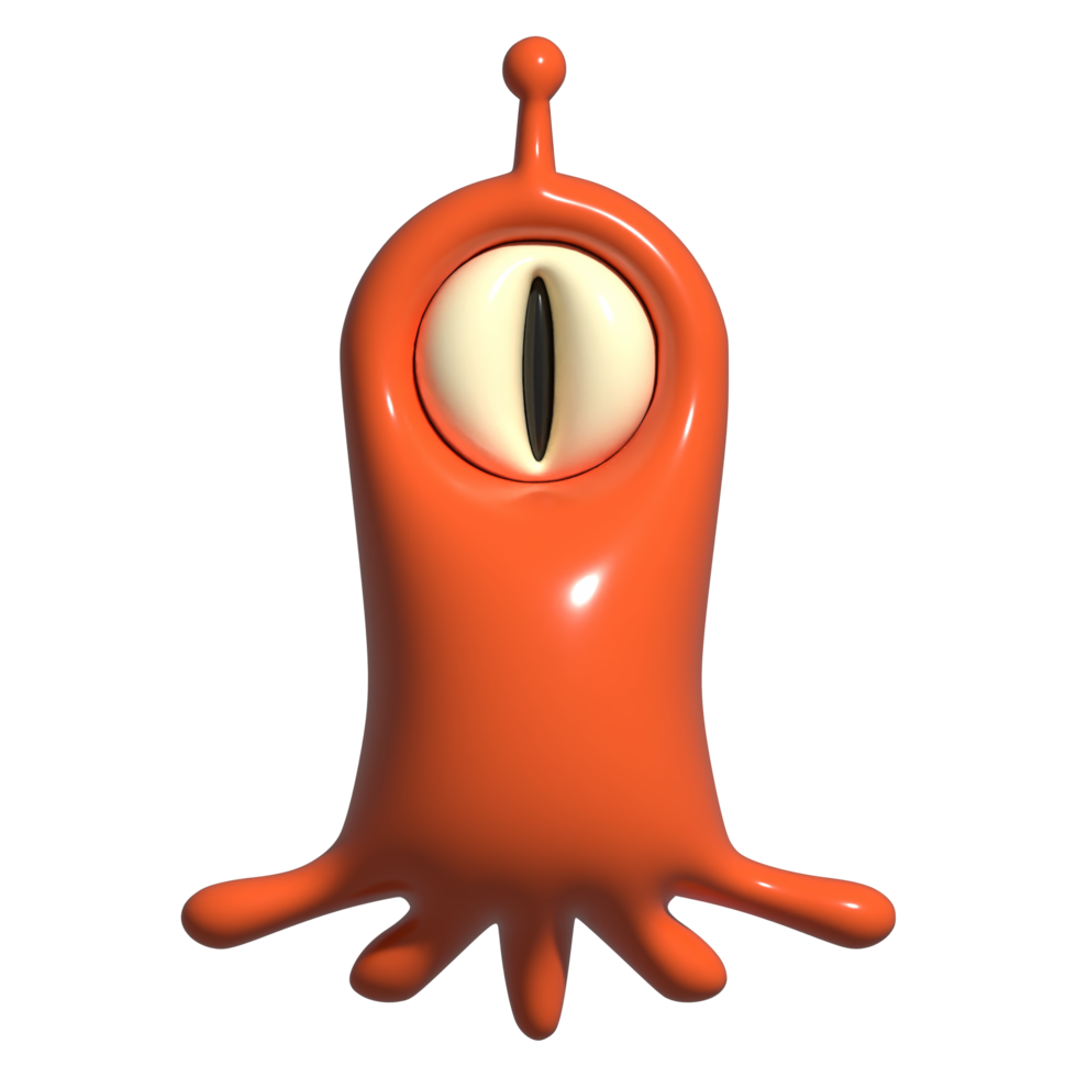 3d icono monstruo, extraterrestre png