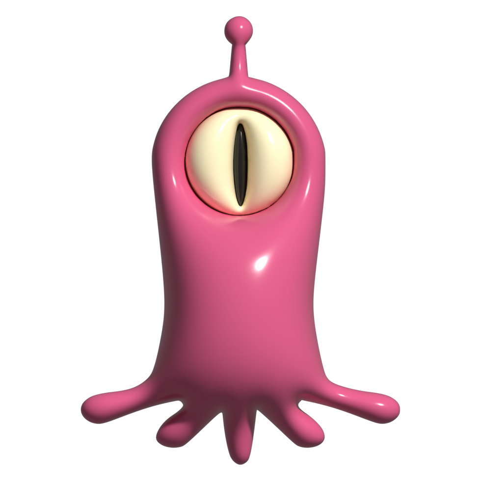 3d icon monster, alien png