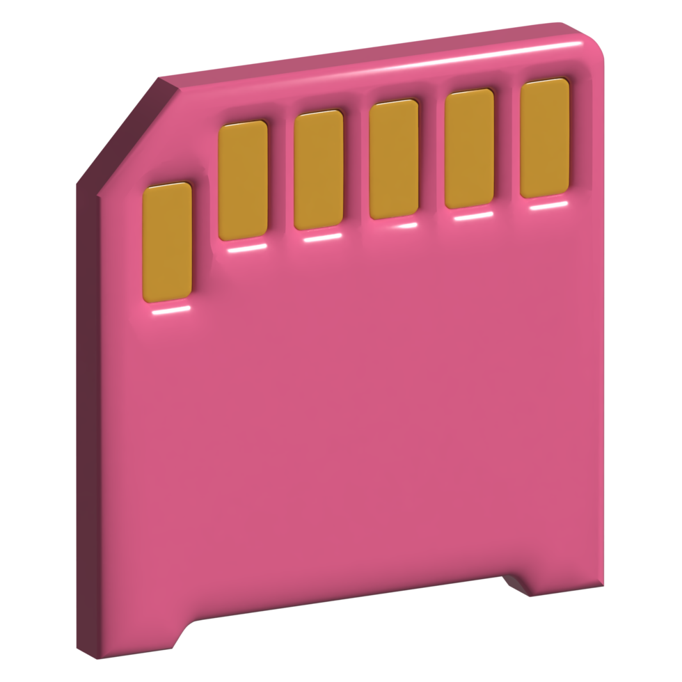 3d icona memoria carta png