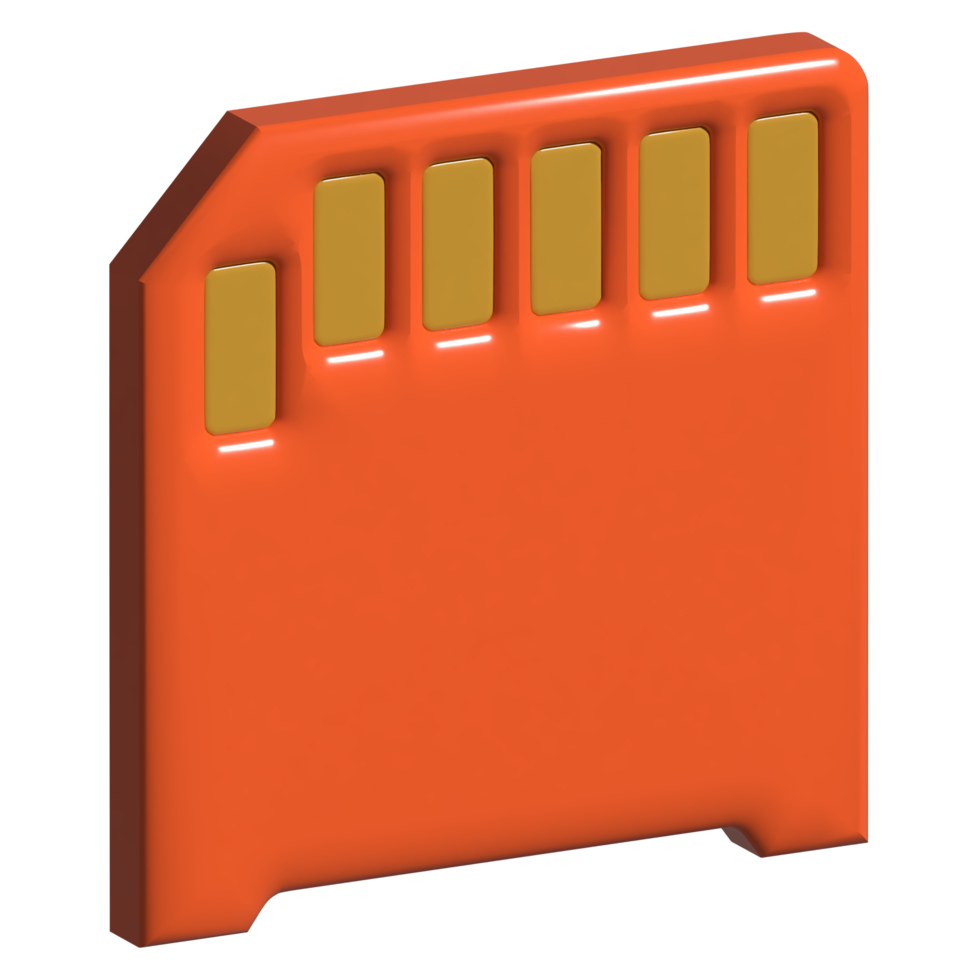 3d icono memoria tarjeta png