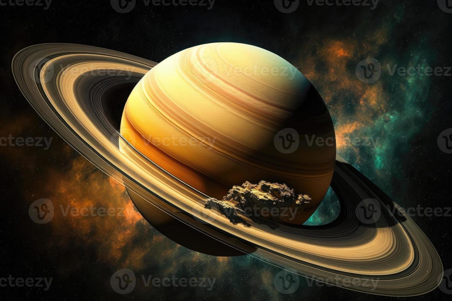 fascinante Saturno. ai generado foto