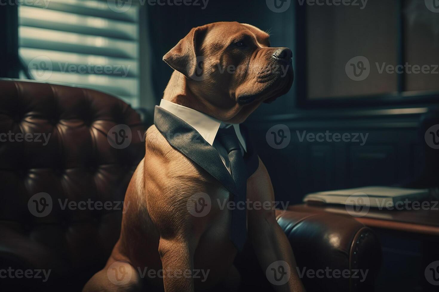 ai generativo perro como un empresa CEO foto