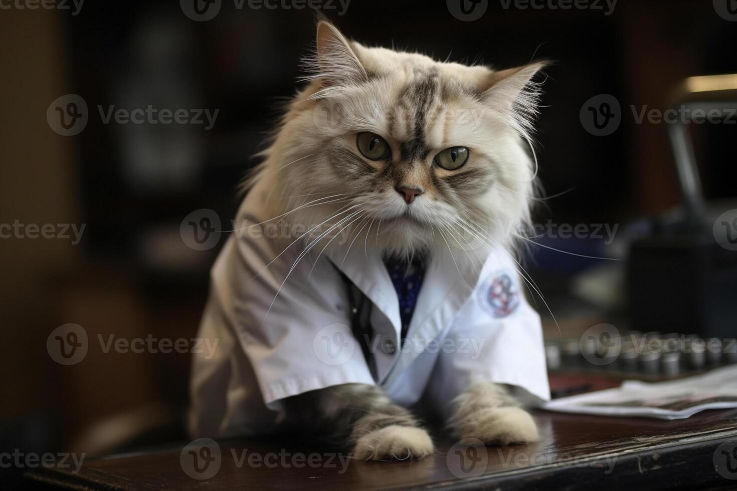 cat as a doctor photo