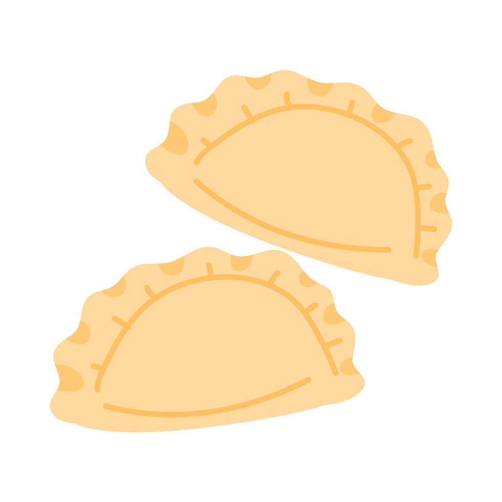 Mandu bola de masa hervida coreano comida ilustración vector