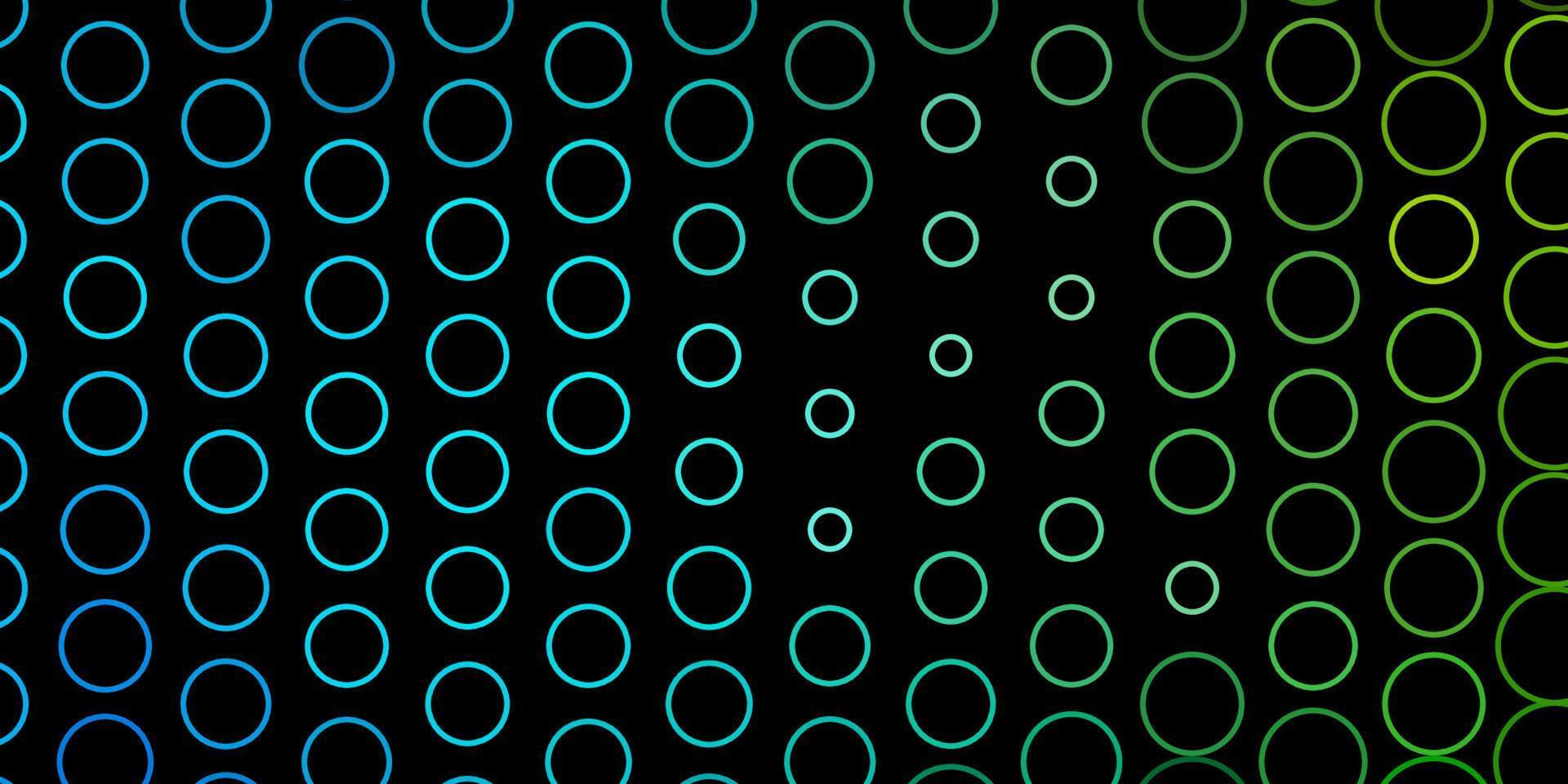 Dark Blue, Green vector background with circles.