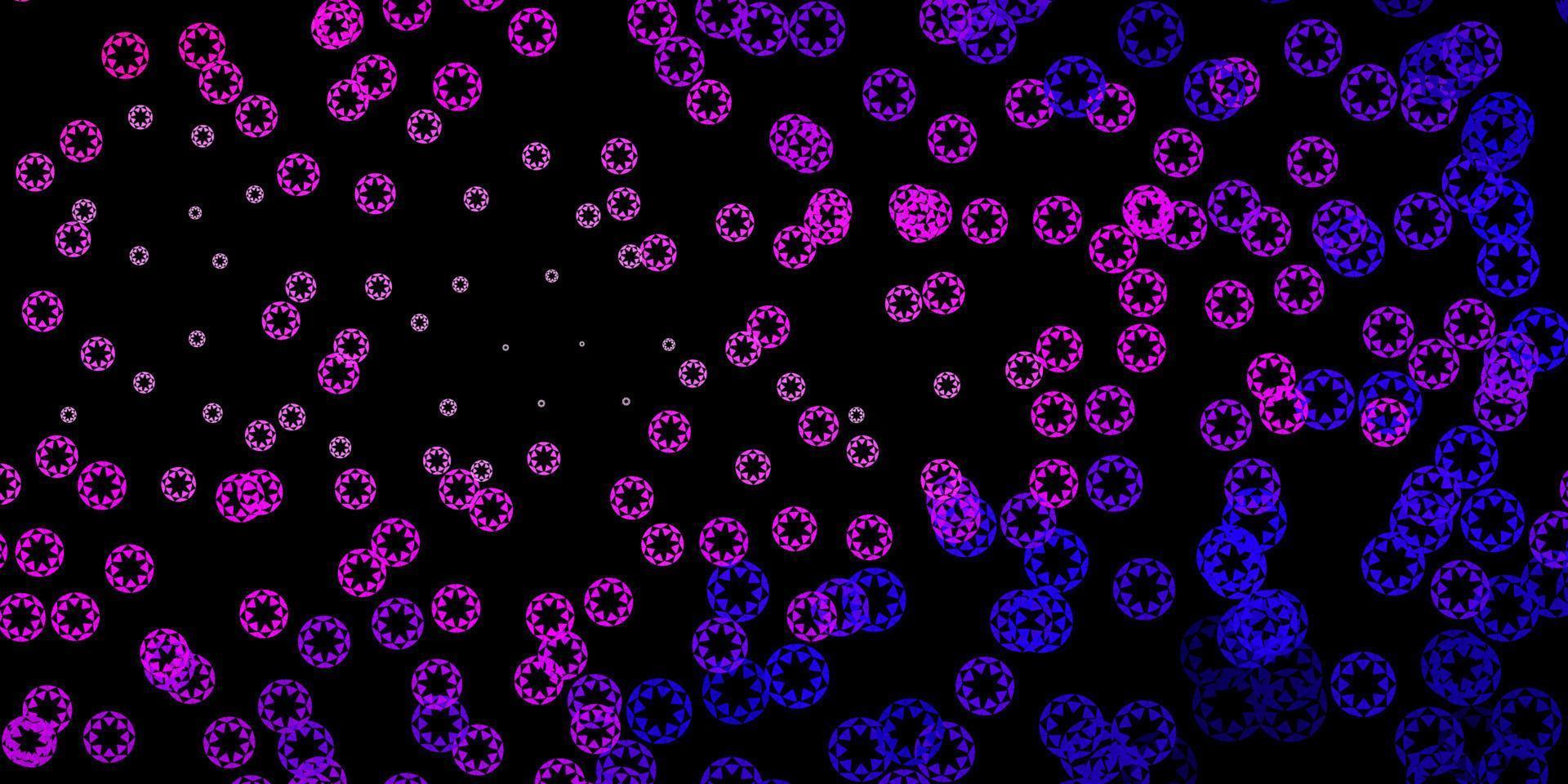 Dark purple, pink vector background with spots.