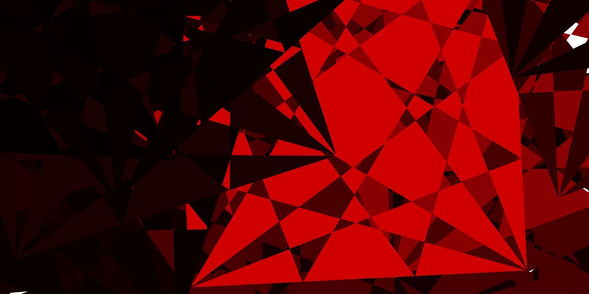 plantilla de vector rojo claro con formas triangulares.