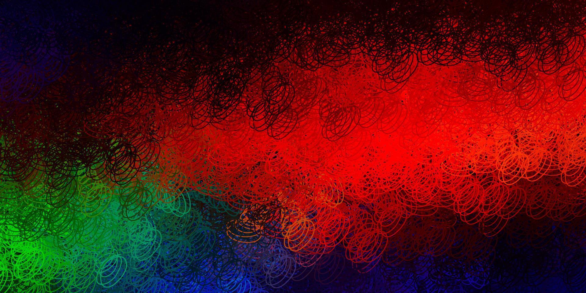 Dark multicolor vector background with bubbles.