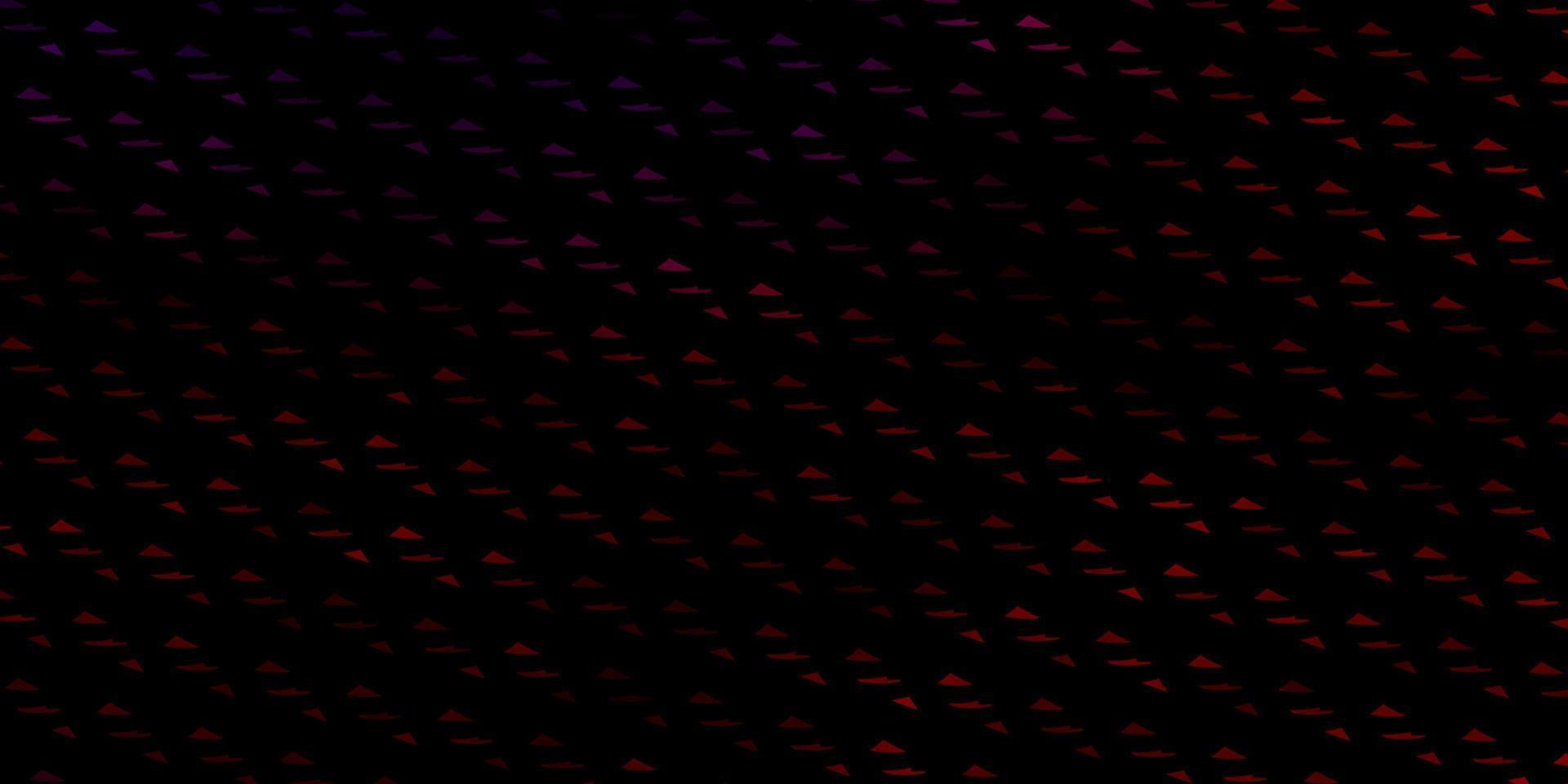 Fondo de vector azul oscuro, rojo con líneas, triángulos.