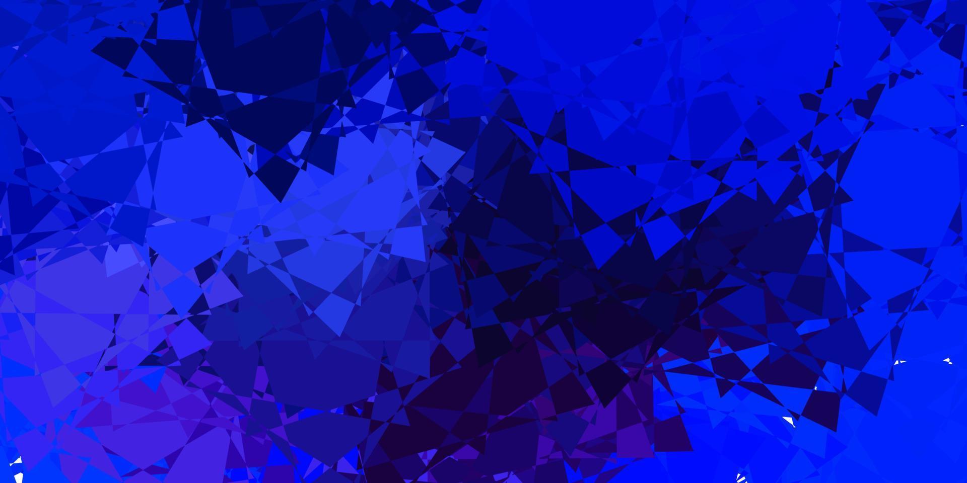 Dark Pink, Blue vector background with triangles.