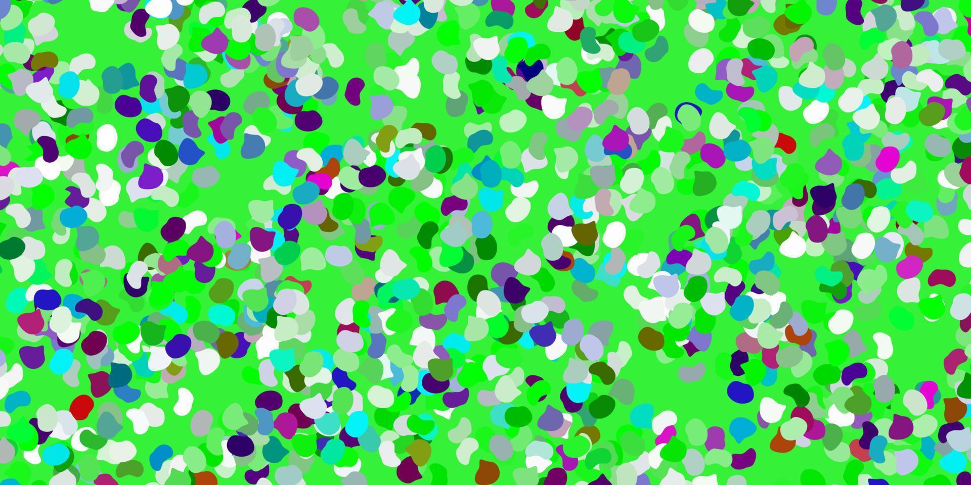 Light pink, green vector pattern with abstract shapes.