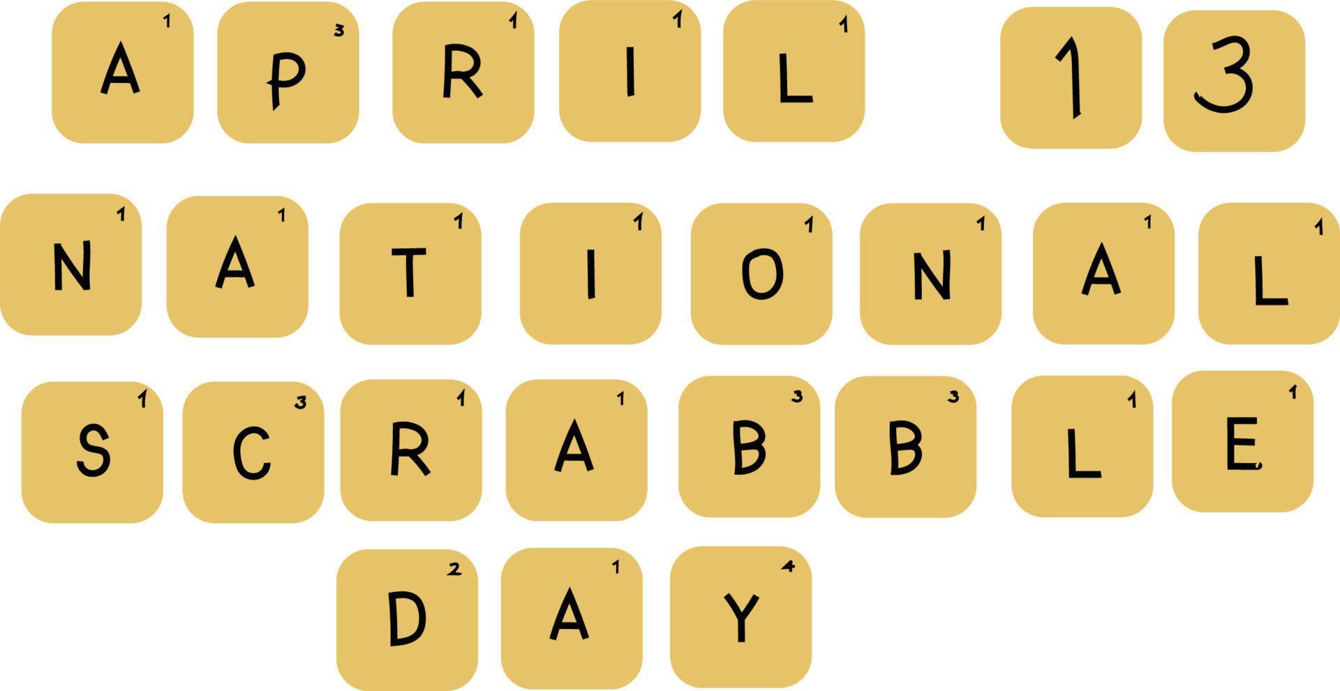National Scrabble Day Vector illustration. 22878674 Vector Art at Vecteezy