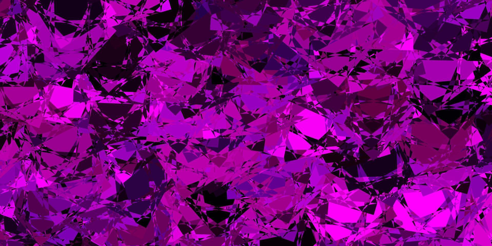 Dark Pink vector pattern with polygonal shapes.