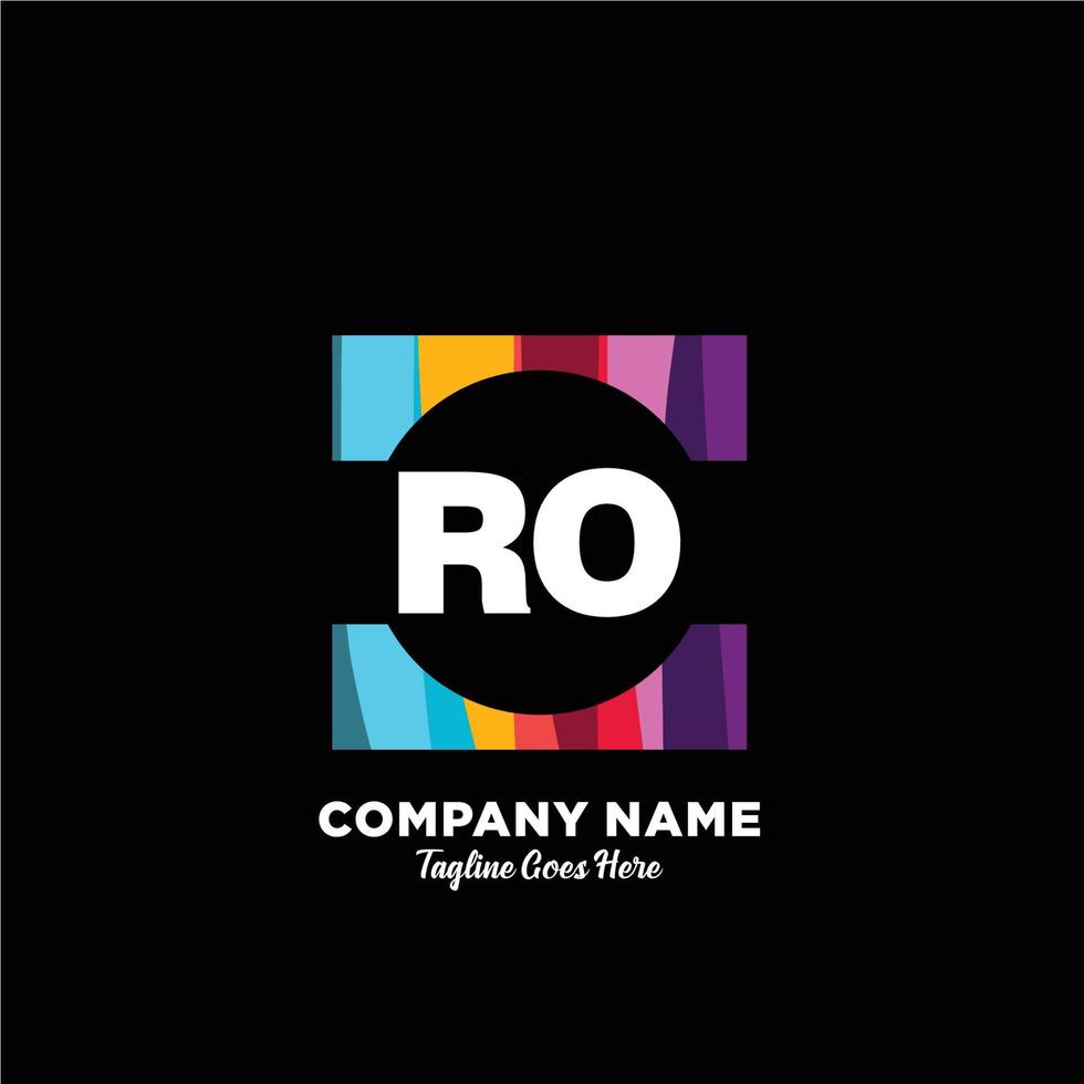 RO initial logo With Colorful template vector. vector
