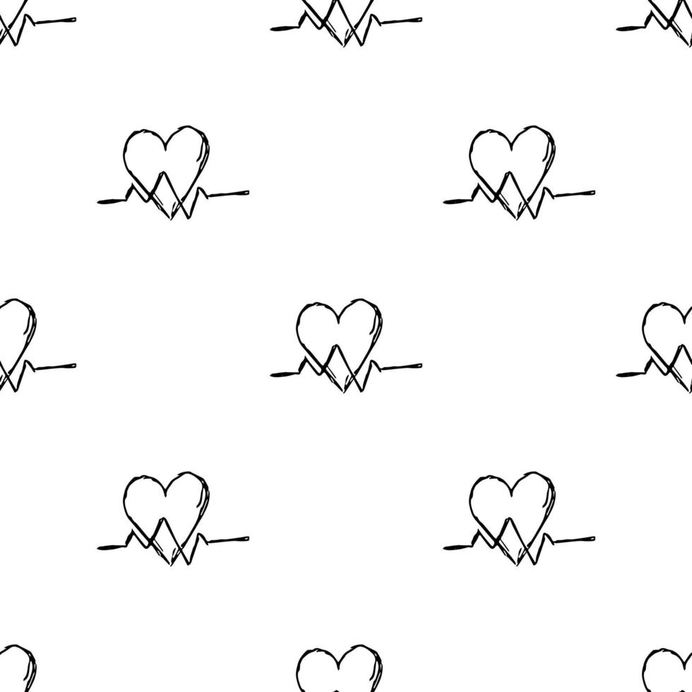 seamless medicine pattern. Doodle vector background with medicine icons