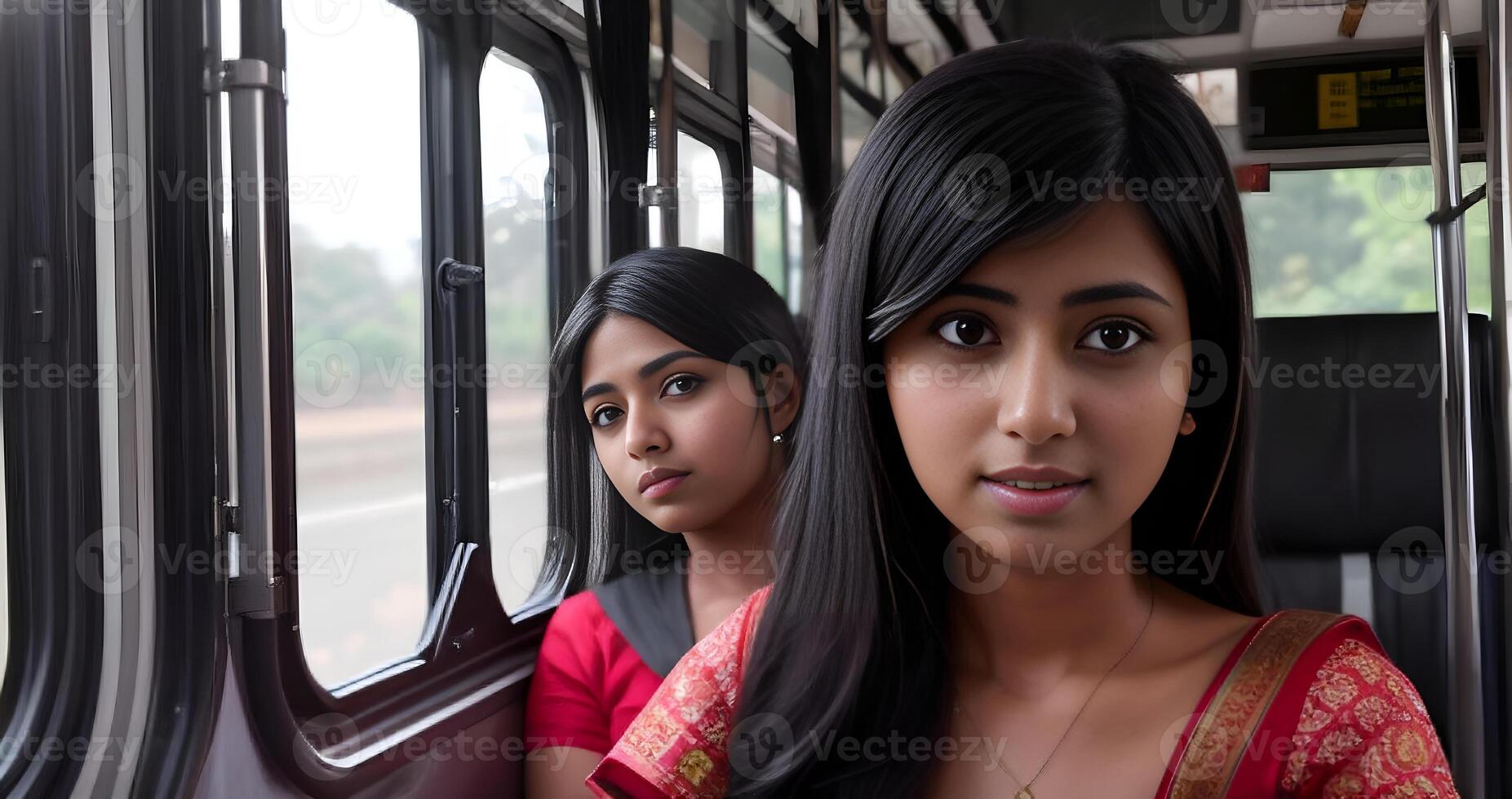 girls in a bus photo