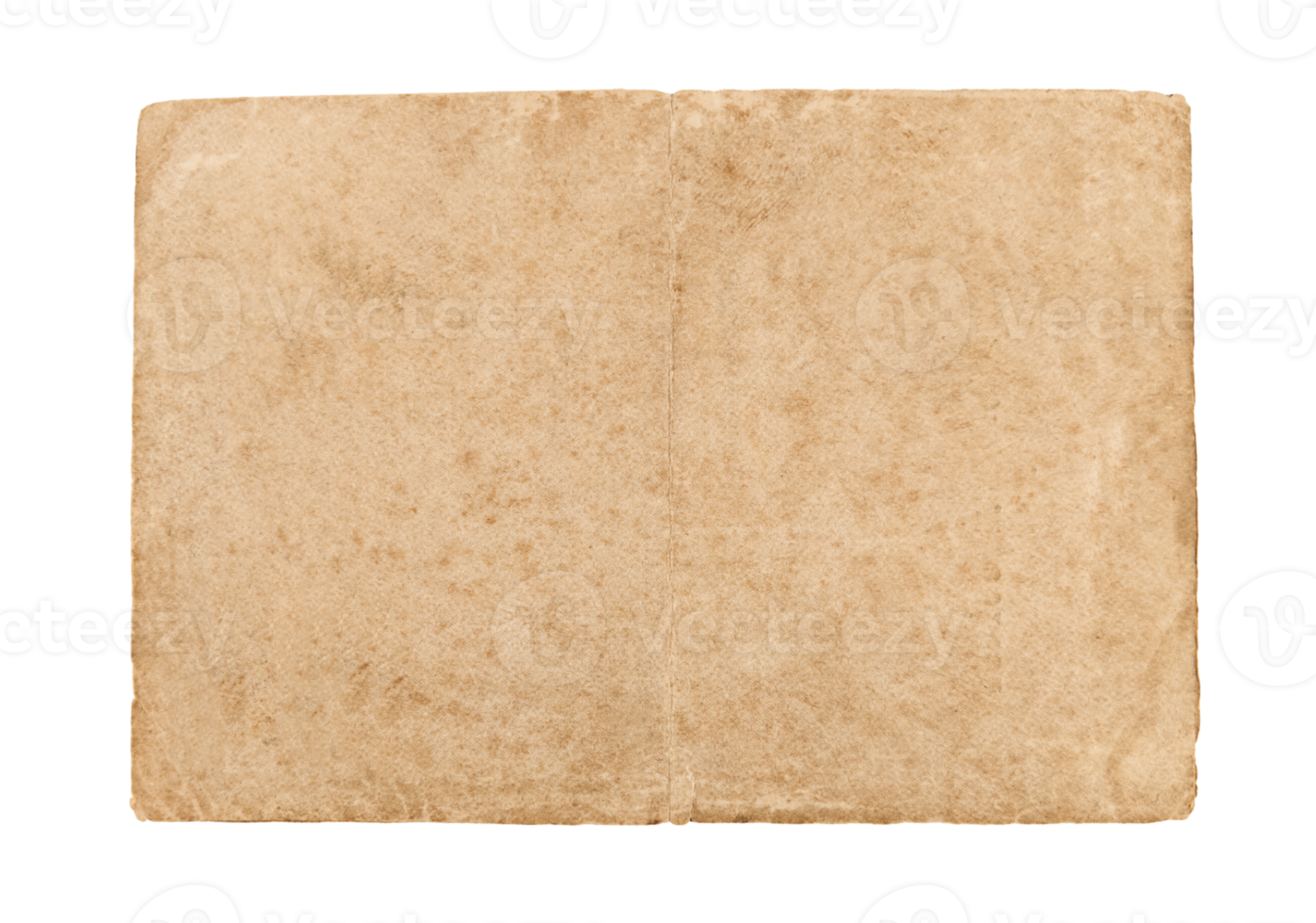 Old sheet of paper isolated on transparent background. Stock photo png